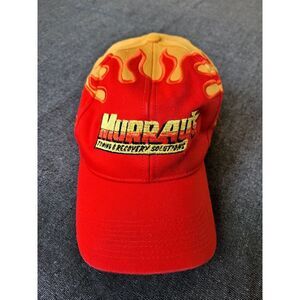 Vintage 70s 80s Murrys Towing Flames Fire All Over‎ Print Hat Kati Cap Retro